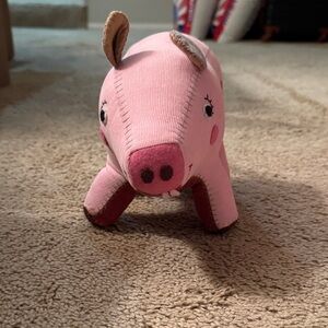 Homemade Pink Patchwork Pig Plush